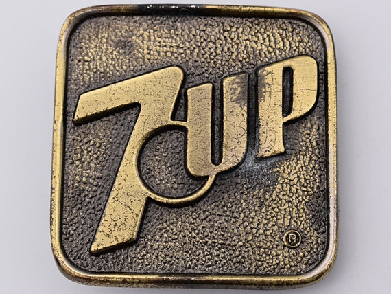 7up Soda Pop Fountain Drink Vintage Belt Buckle