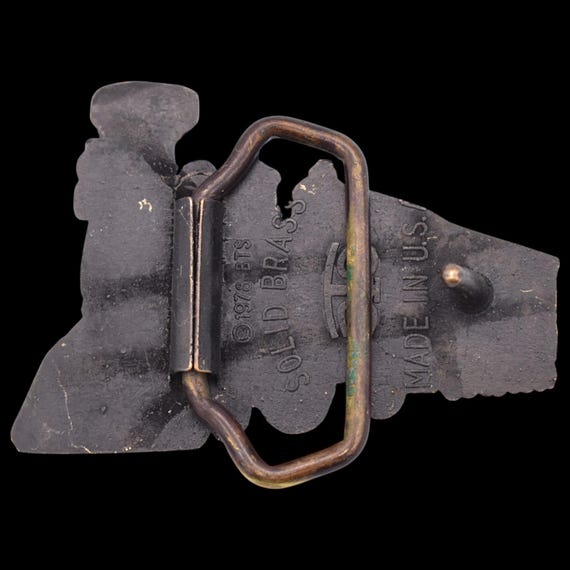 Solid Brass Steam Engine Coal Train American West… - image 2