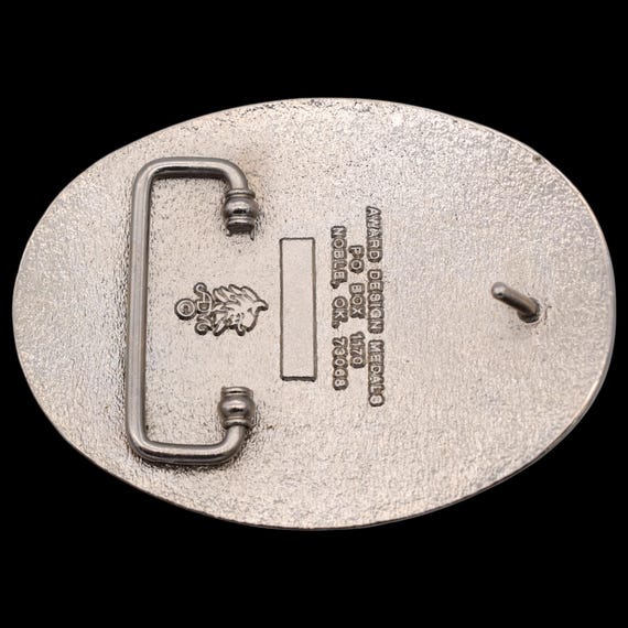 Desert Wolf Silver Plated Solid Brass Vintage Bel… - image 2