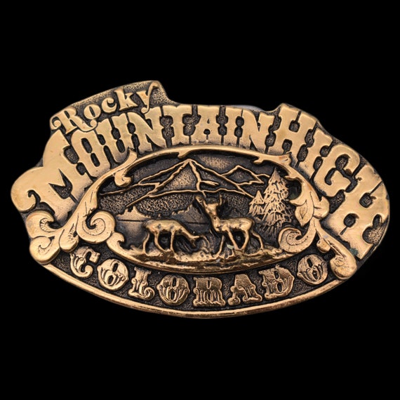 Rocky Mountain High Colorado Vintage Belt Buckle