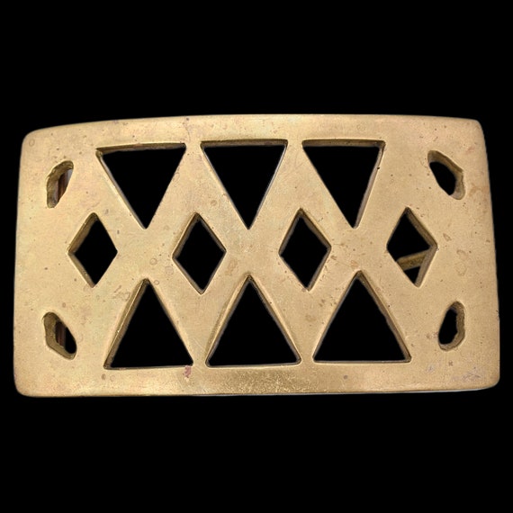 Infinity Knots Geometric Pattern Solid Brass Hipp… - image 1