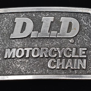 DID Motorcycle Chain 1970s Vintage Belt Buckle