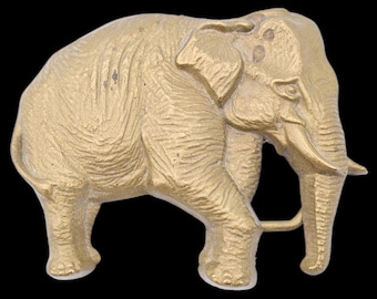 Elephant Solid Brass 1970s Vintage Belt Buckle - Etsy display picture 2