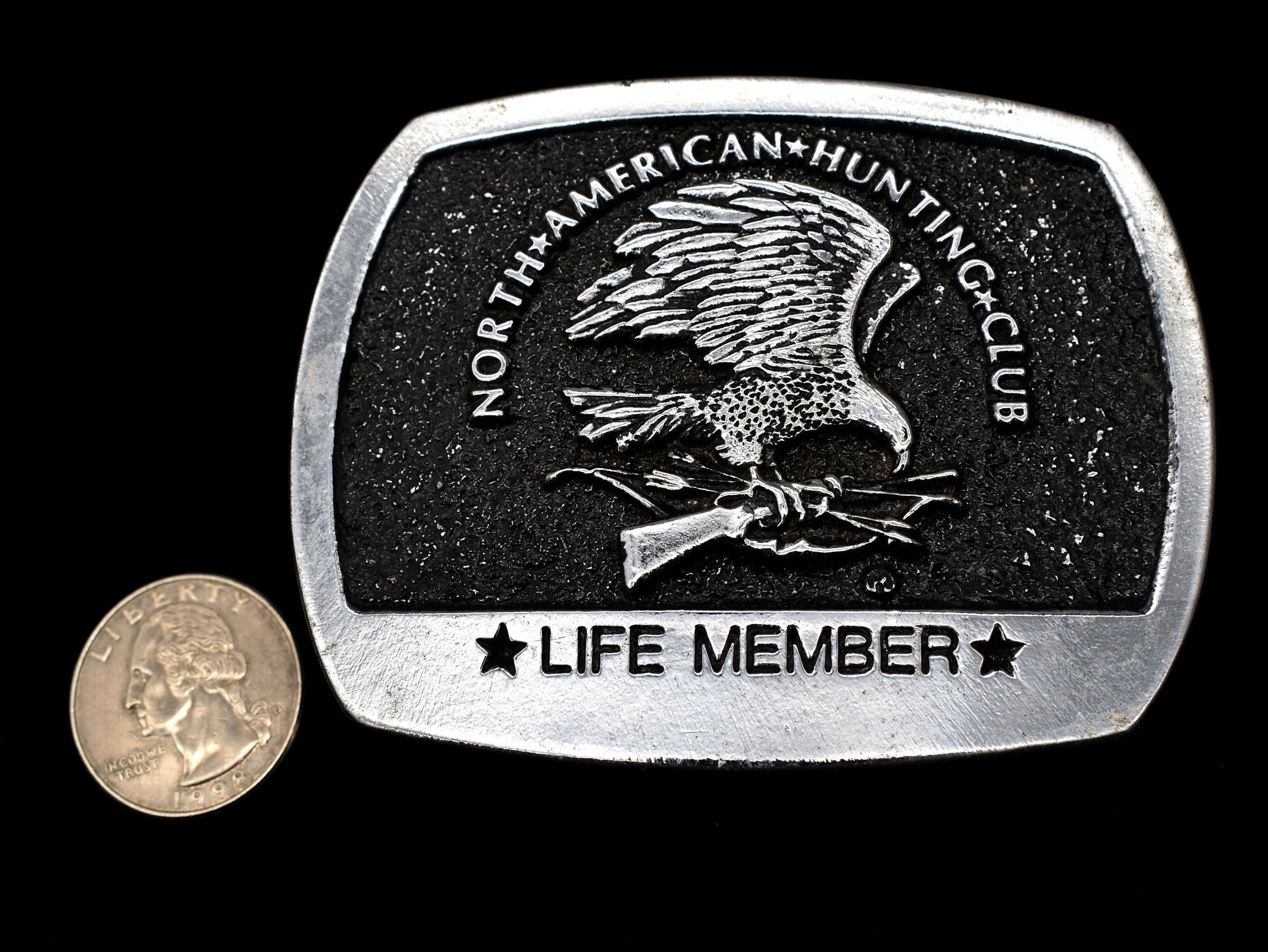 Boucle De Ceinture North American Hunting Club - Ailes Plaquées Or 24 Carats Sur Laiton
