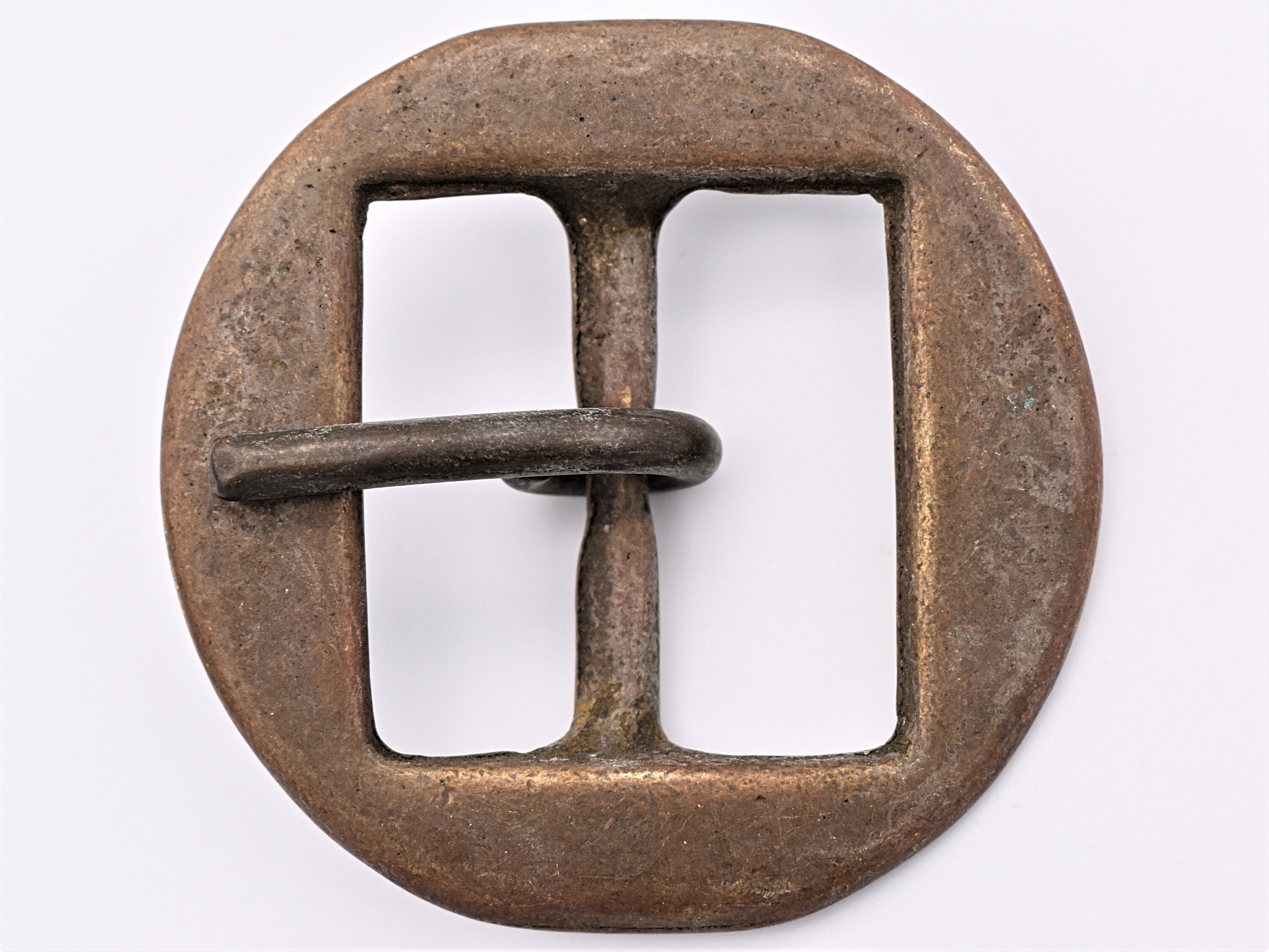 1960’s trap art brass handmade belt buckle Vintage Handmade Solid Brass Belt Buckle main image 2