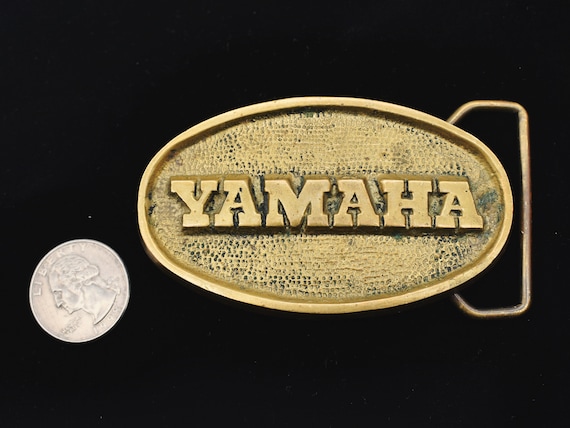 Yamaha Solid Brass 1970s Vintage Belt Buckle - image 3