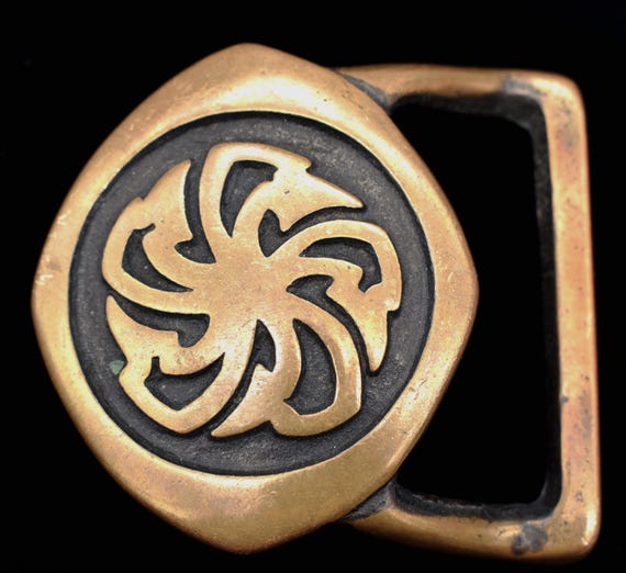 Tech Ether Guild "Pinwheel" Solid Brass Hippie 19… - image 1