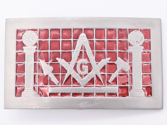 Freemason Square And Compass Belt Buckle – 3.5x3 Inches, High Quality Metal