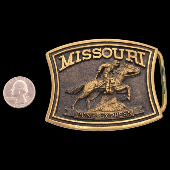 Solid Brass Missouri Pony Express Solid Brass Vin… - image 4