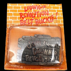 Ludwig Drums 1970s Vintage Belt Buckle Original Packaging