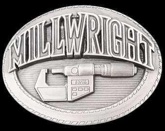Millwright Micrometer Caliper Vintage Belt Buckle