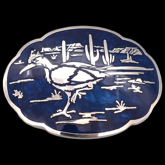 Roadrunner Silver Plated Solid Brass Vintage Belt… - image 1