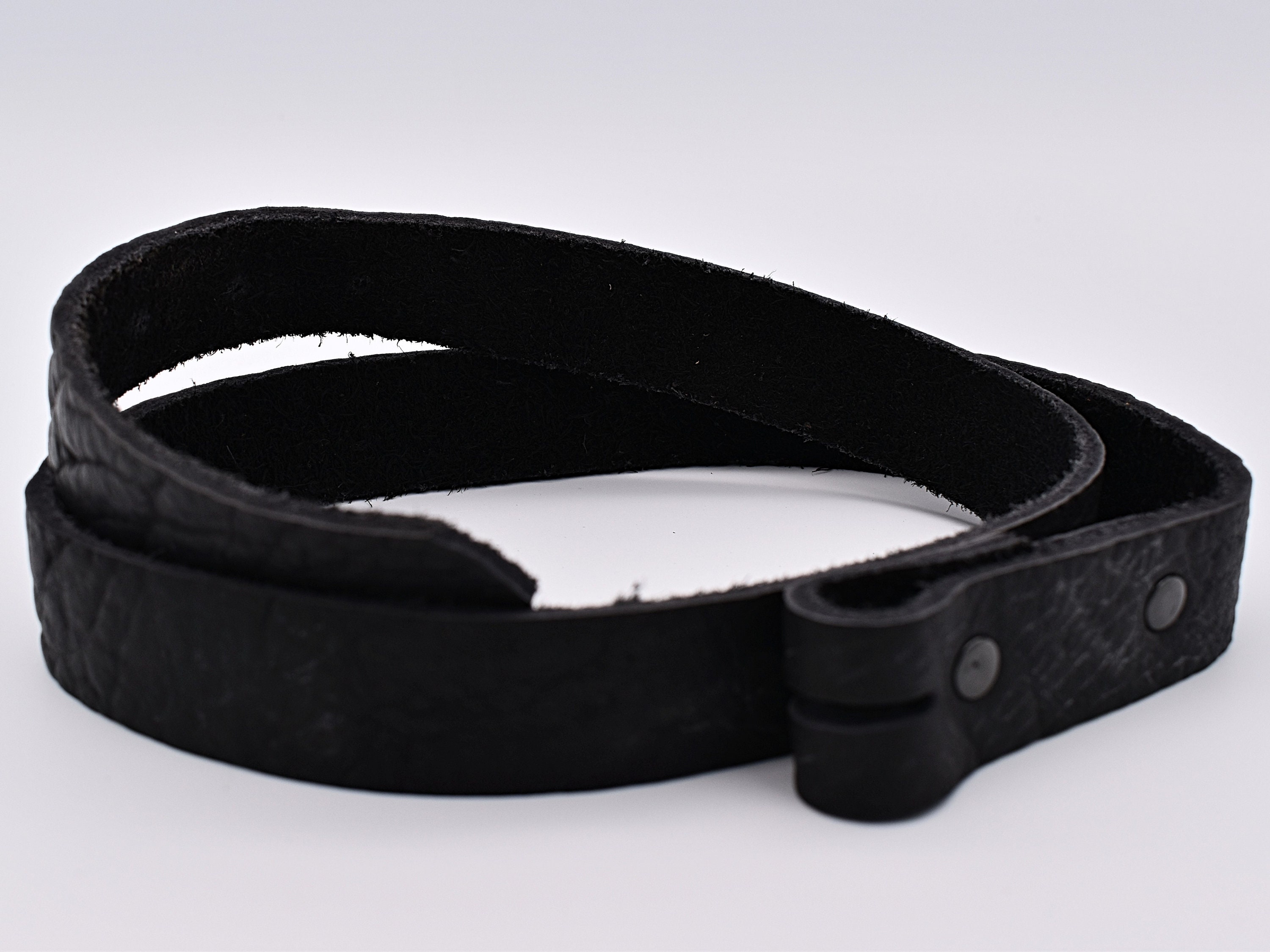JOED By J. Urbina Genuine Vintage Bison Black Signed Wide Leather Belt Sz 36 Genuine Bison Leather Western Women main image 4