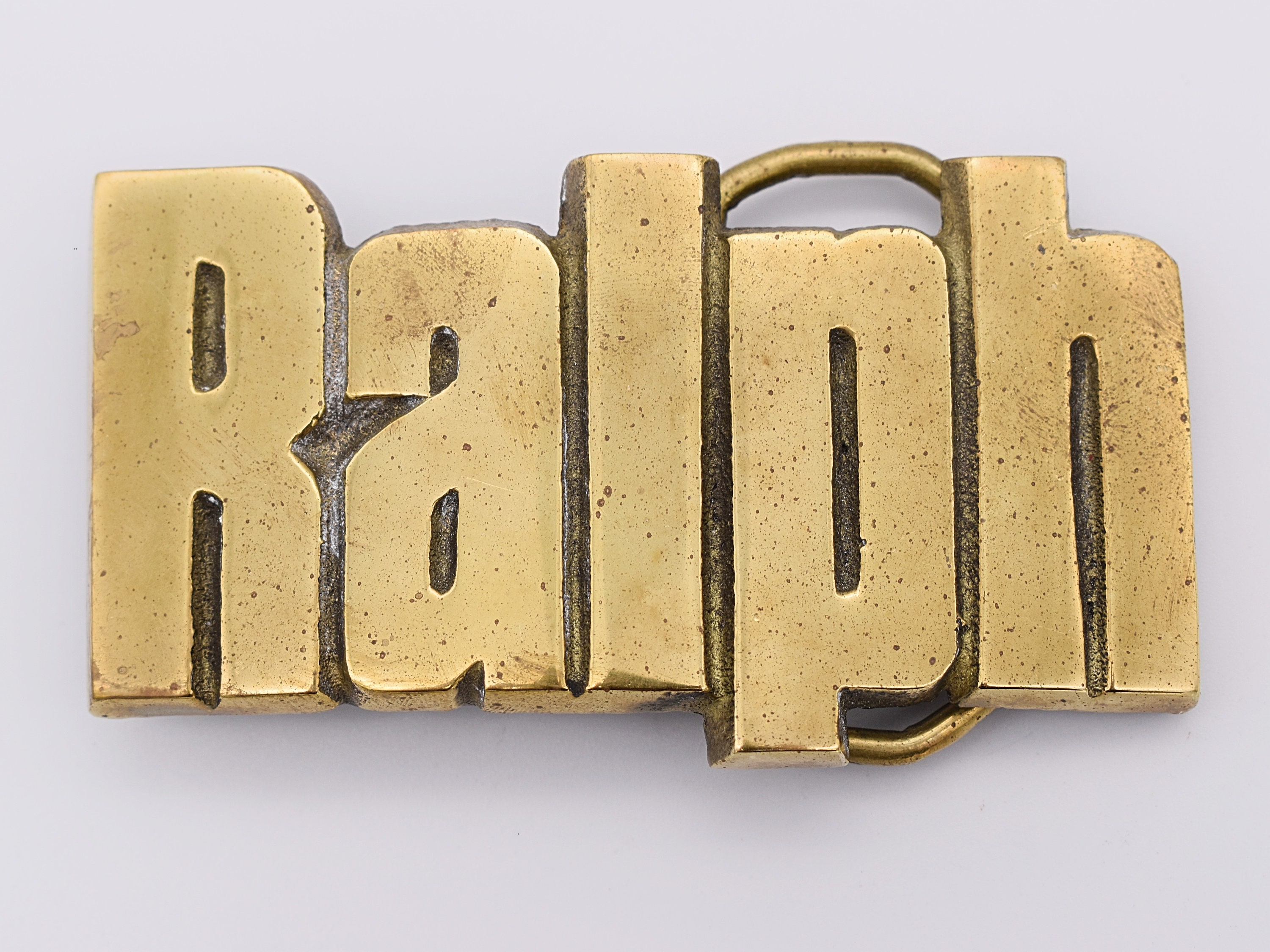 Ralph Name Solid Brass Vintage Belt Buckle