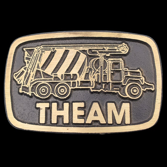 Theam Concrete Pumper Truck Solid Brass Vintage B… - image 1