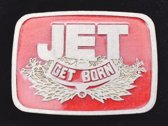Jet Band Get Born Vintage Belt Buckle - image 1