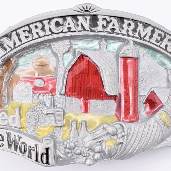American Farmers Feed The World Belt Buckle