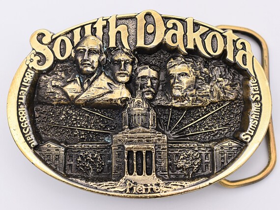 South Dakota Mount Rushmore Vintage Belt Buckle