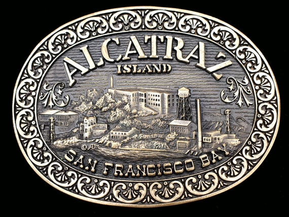 Alcatraz Prison Solid Brass Vintage Belt Buckle