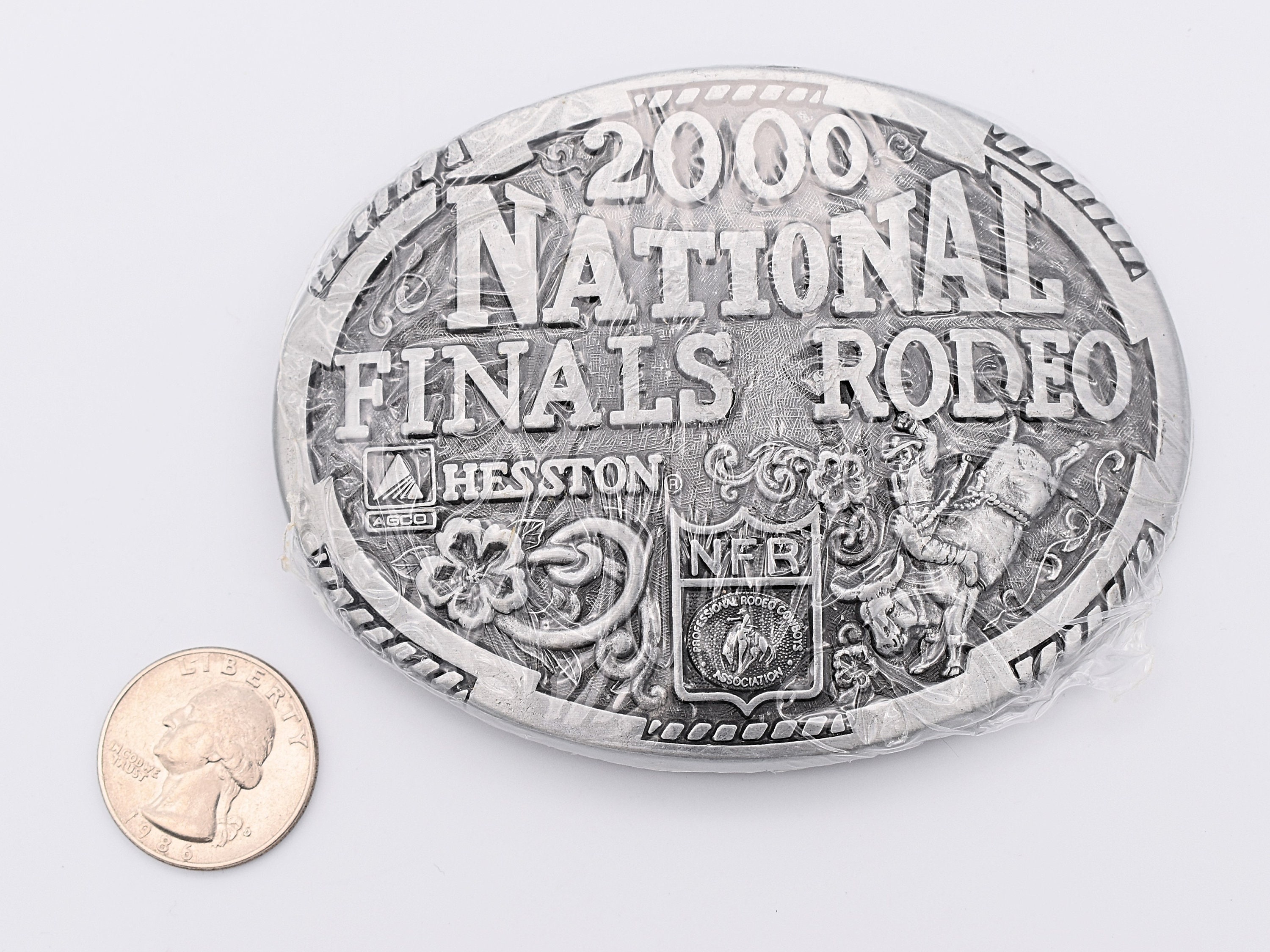 2000 Hesston NFR National Finals Rodeo Vintage Belt Buckle ~SEALED