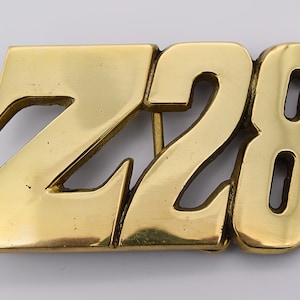 Camaro Z28 Solid Brass 1970s Vintage Belt Buckle