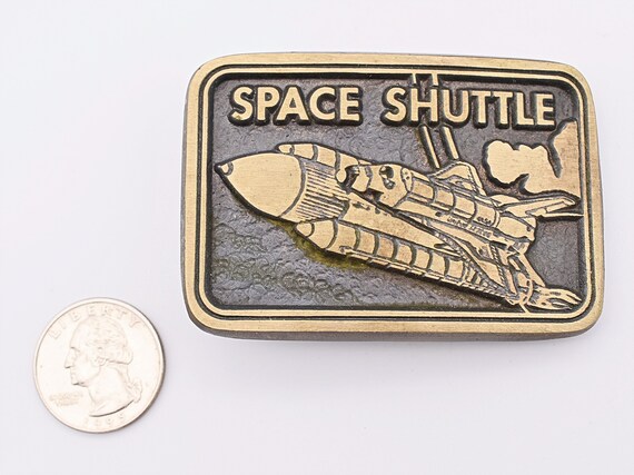 Solid Brass Space Shuttle Rocket NASA Vintage Bel… - image 6