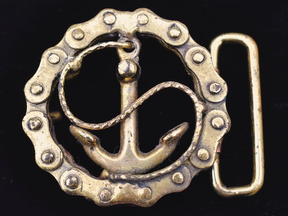 Naval Anchor Chain Solid Brass Handmade Vintage B… - image 1