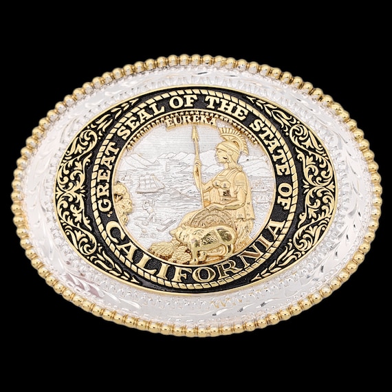 California State Seal Gold & Silver Plated Solid B