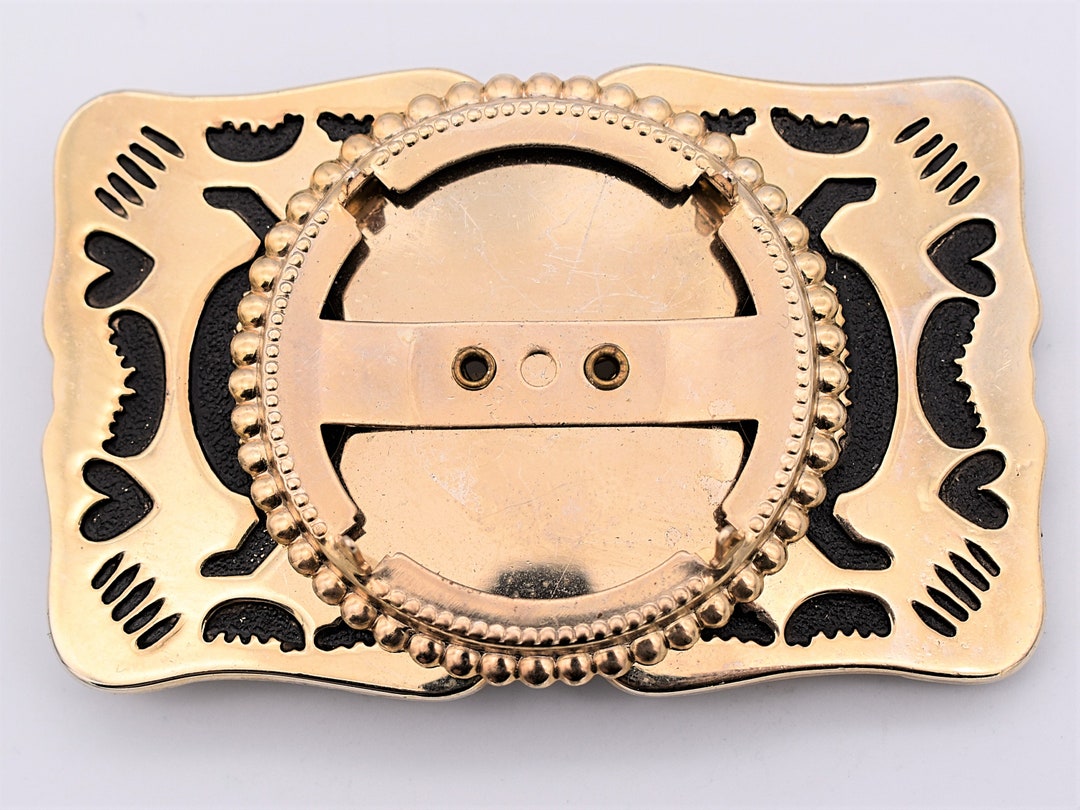 Blank Belt Buckle Silver Dollar or 39mm Stone Craft Jewelry Supply Horseshoe Lapidary Cab