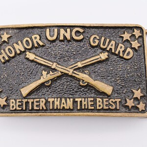 UNC Honor Guard Better Than The Best Solid Brass Vintage Belt Buckle