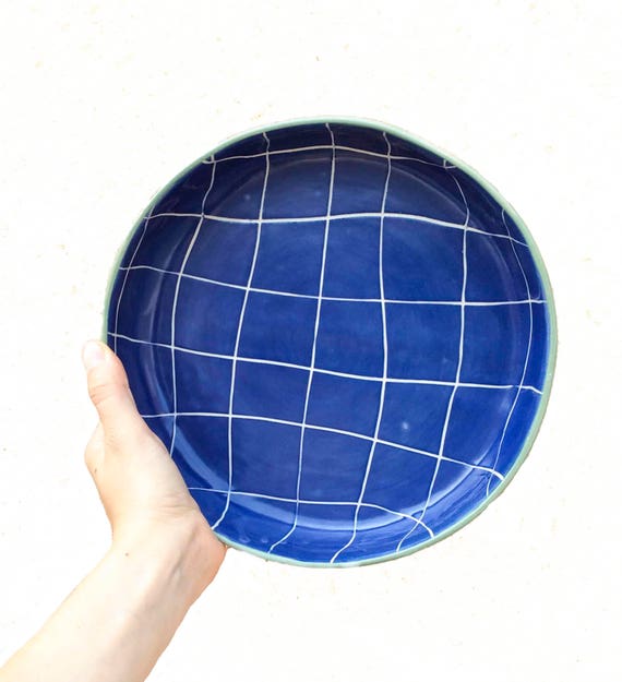 P L A T C A R R us meal cake pie dish handmade Table ceramic speckled craft Camille and Clementine