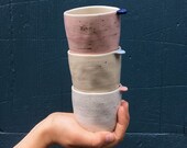 T A S S E - C A F E // Handmade coffee cup / Handmade / Ceramics / Expresso / Speckled Minerals on White Sandstone
