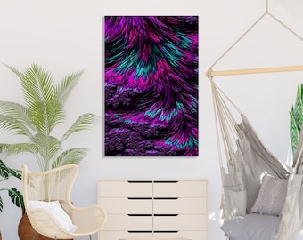 Purple marble abstract wall art, Marble canvas wall decor, Modern purple wall art, Purple artwork for office, Original Abstract decor wall