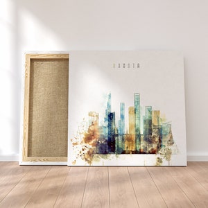 Bogota framed canvas wall art, Colombia prints on canvas, ready to hang at your home or office, Bogota modern wall decor, Bogota print
