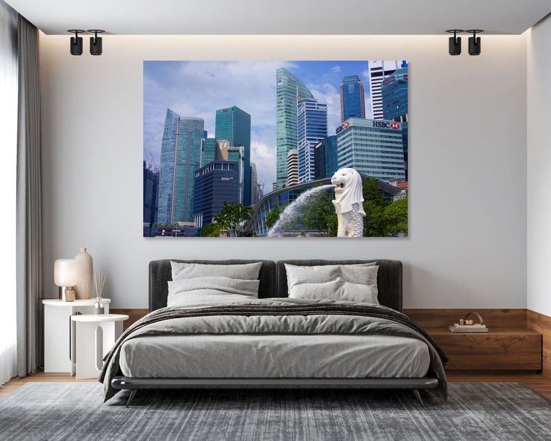 Singapore Wall Art Singapore Wall Decor Singapore Canvas Etsy