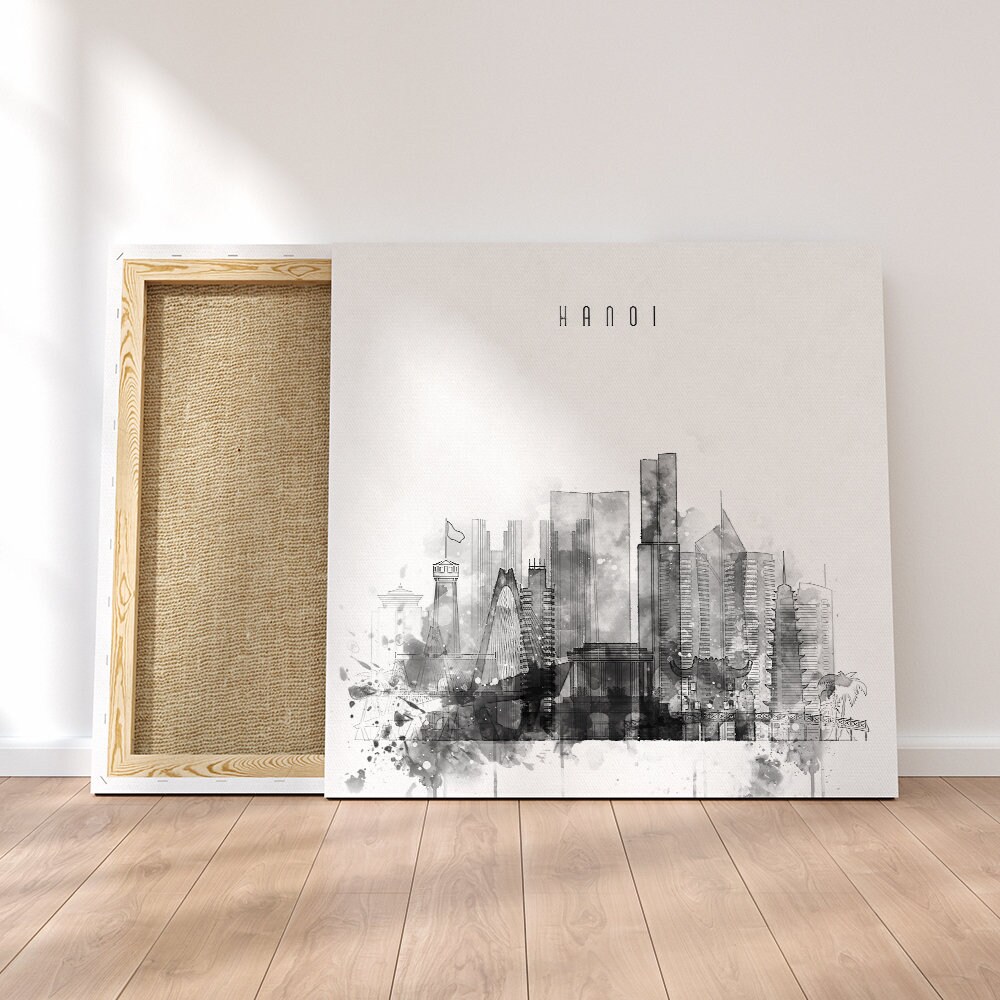 Hanoi framed canvas wall art Vietnam artistic prints on Etsy