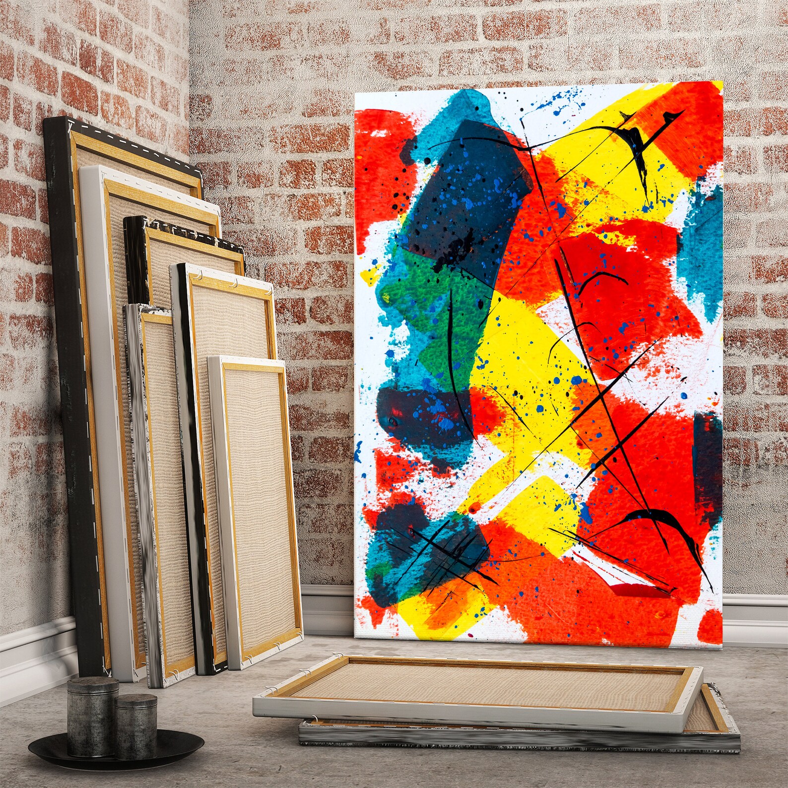 Watercolor Abstract Wall Painting Art Streaks of Paint Art Etsy