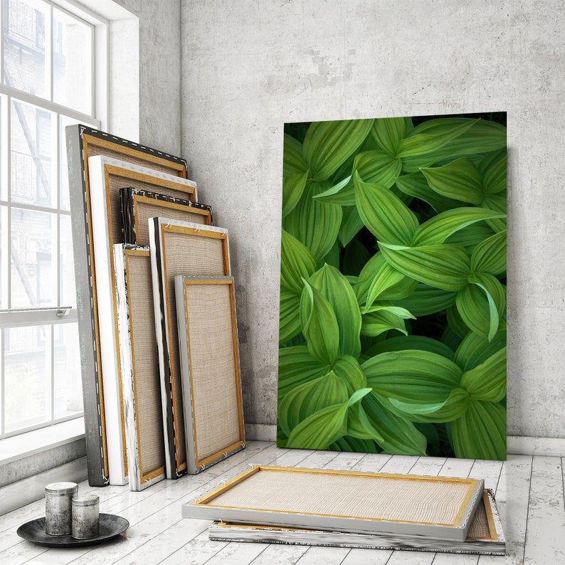 Green Plants Wall Art Painting Etsy