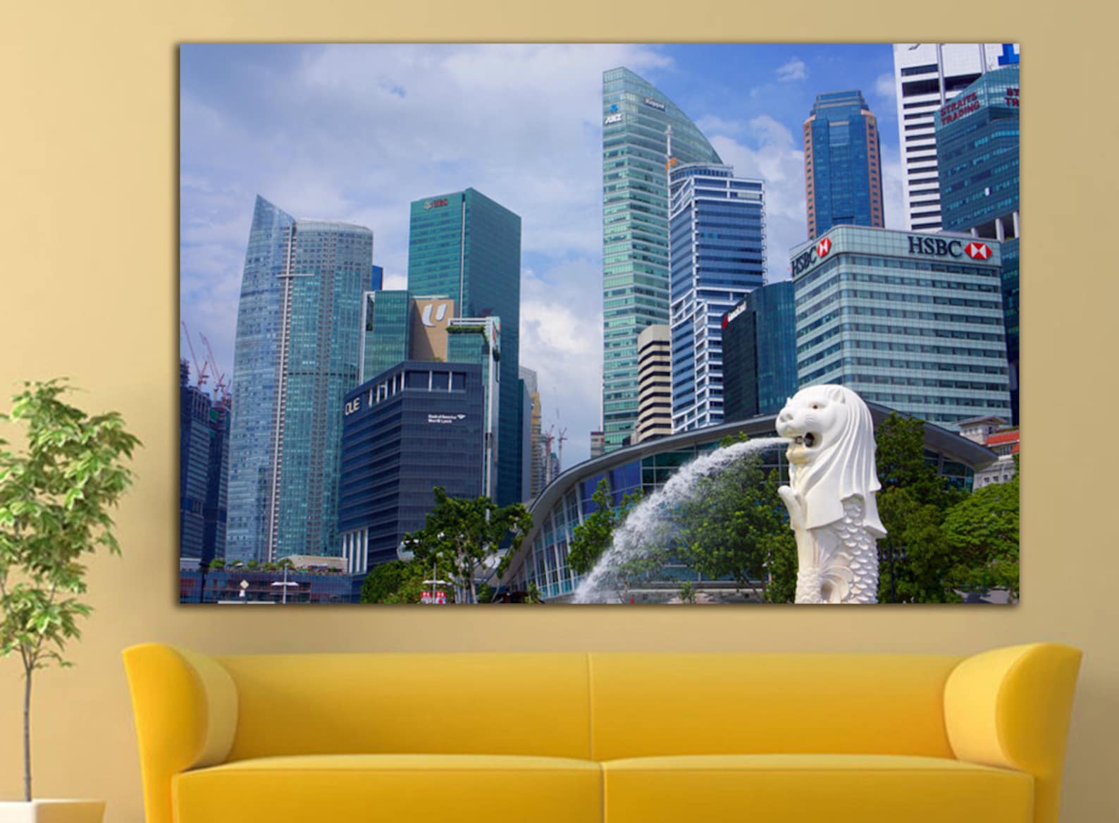 Singapore wall art Singapore wall decor Singapore canvas Etsy