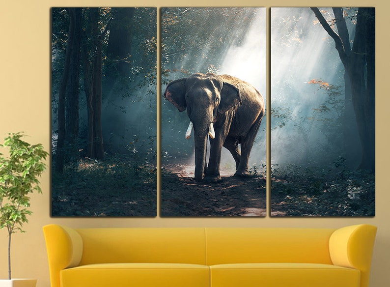 Elephant Canvas Elephant Wall Art Elephant print Elephant wall Etsy