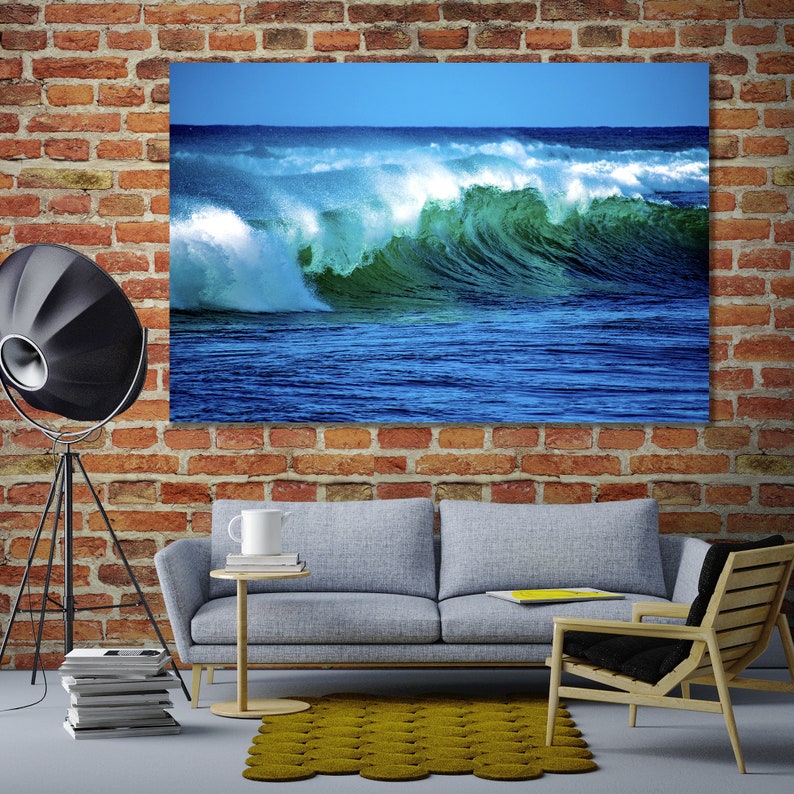 Wave Wall Art Wave Home Decor Wave Canvas Wave Poster Wave Etsy