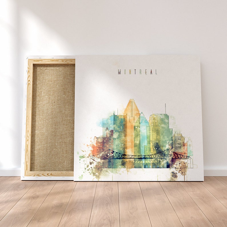 Montreal framed canvas wall art Quebec artistic prints on Etsy