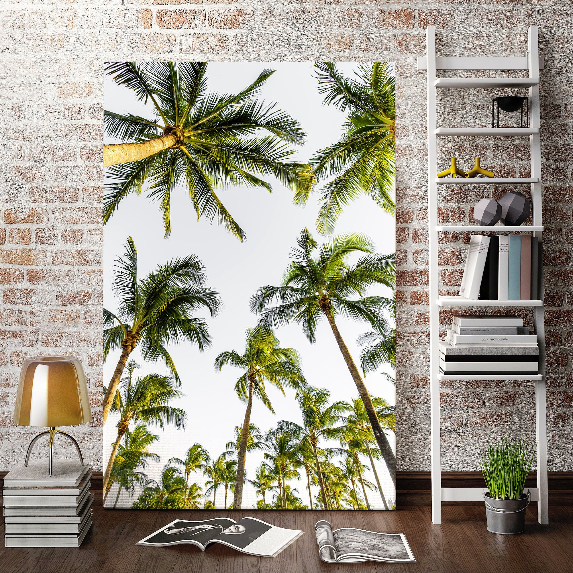 Palm Trees Wall Art Canvas Painting Tropical Beach Modern - Etsy Denmark