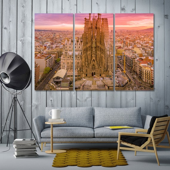Canvas Set Of Sagrada Familia Barcelona Wall Decor For Home Etsy