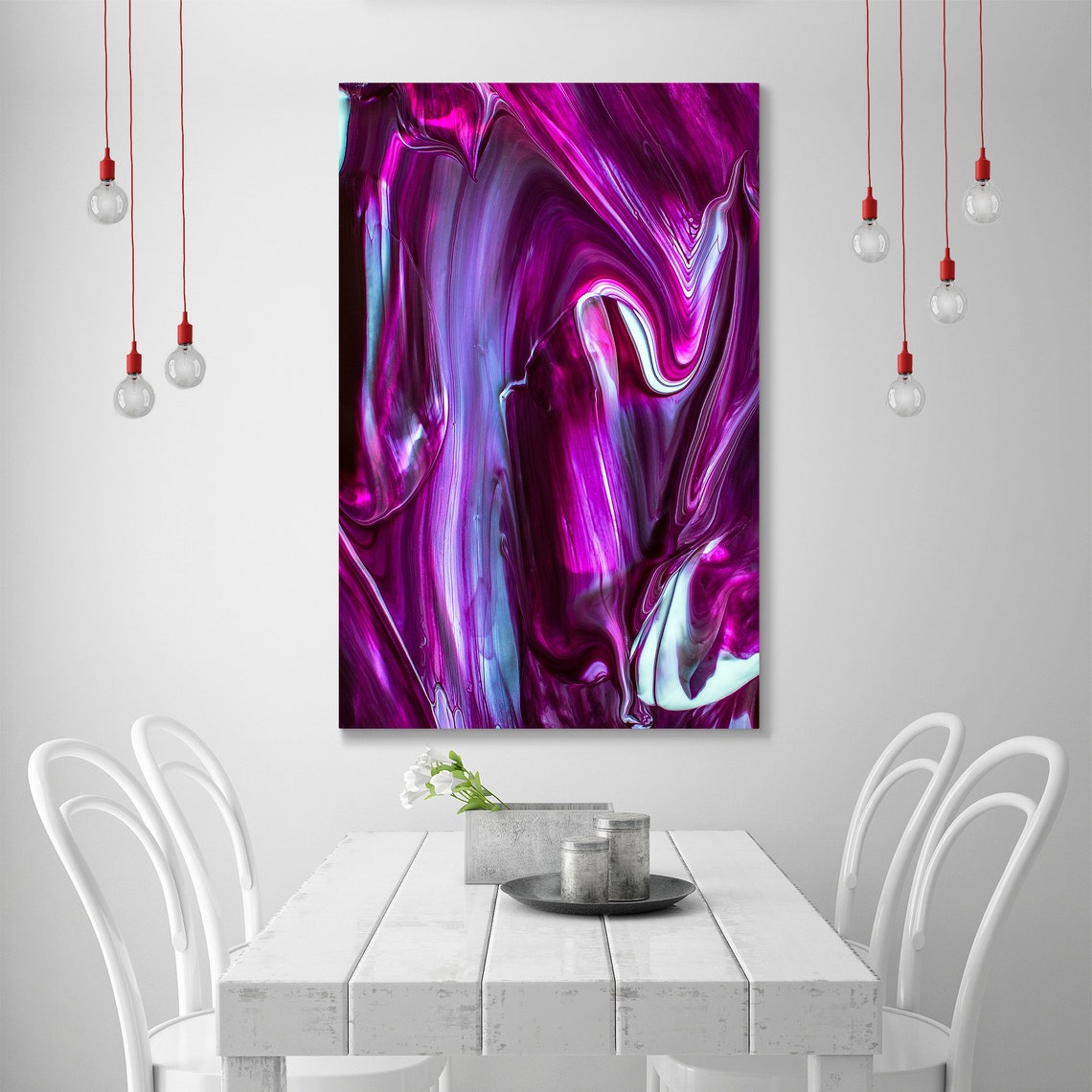 Purple Wall Decor Purple Abstract Wall Art Stylish Abstract Etsy