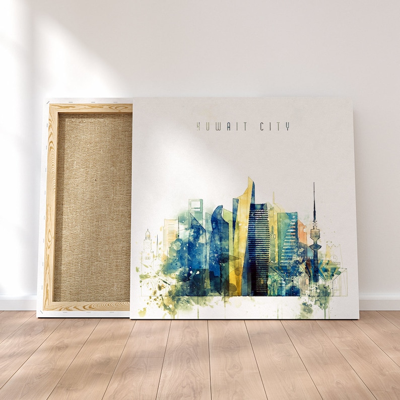 Kuwait Framed Canvas Wall Art Kuwait Prints on Canvas Ready Etsy
