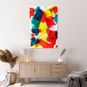 Abstrakte Aquarell Wandmalerei Kunst, Streifen von Farbe Kunst Raumdekor, Moderne Wanddekorationen, Aquarell abstrakte Kunst für Dekorwand
