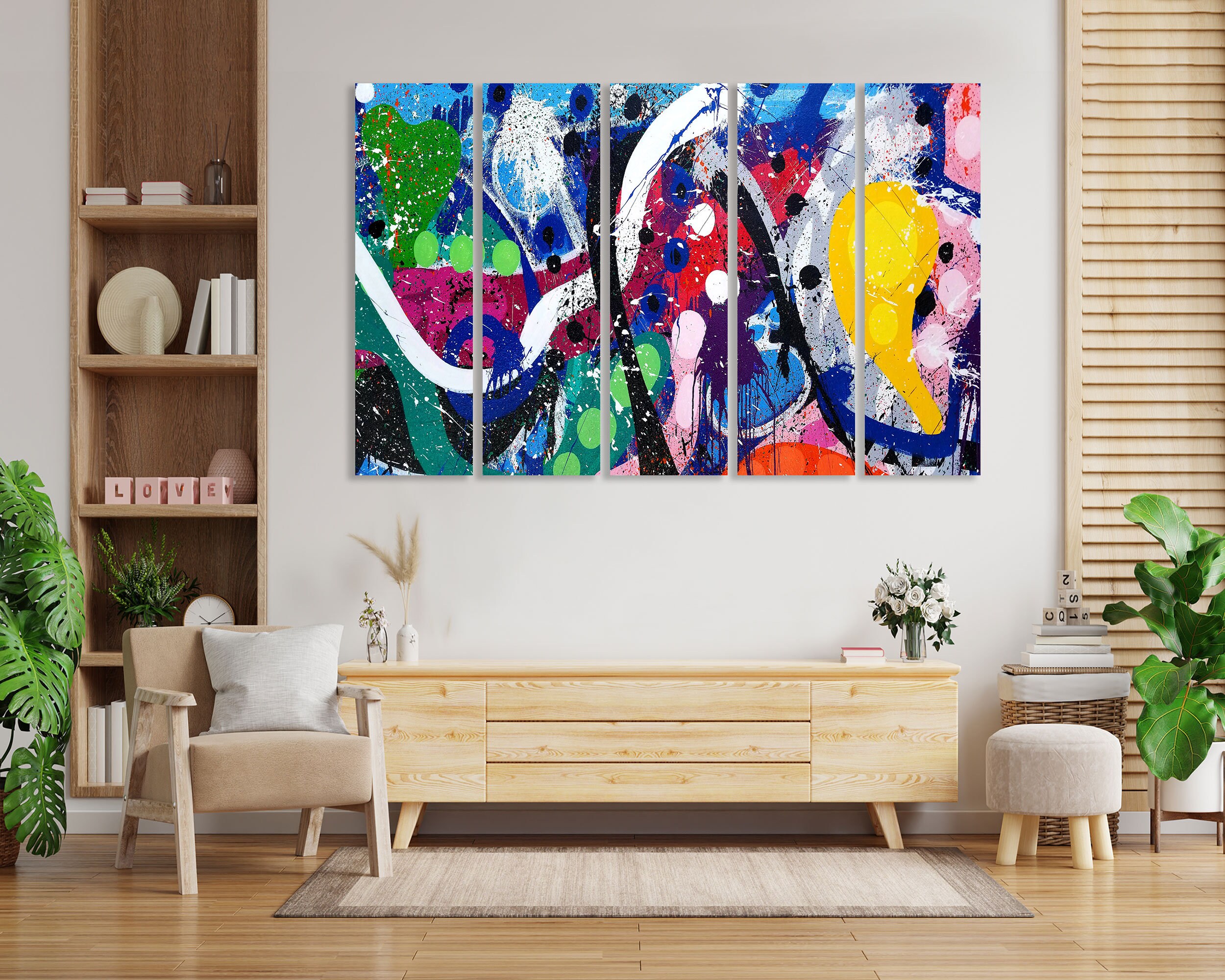 Graffiti Abstract Wall Art Canvas Decor, Abstract Wall Decor