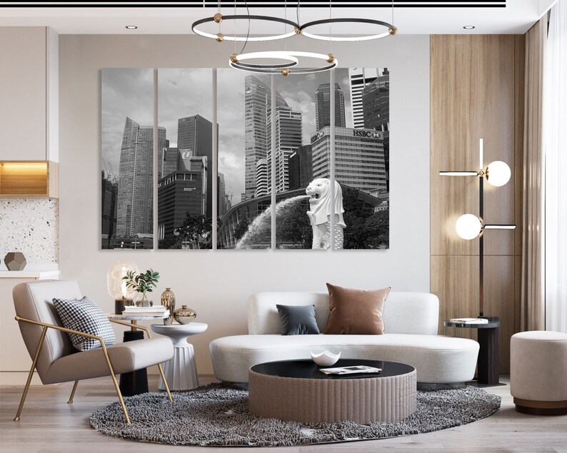 Singapore Wall Art Singapore Wall Decor Singapore Canvas Etsy