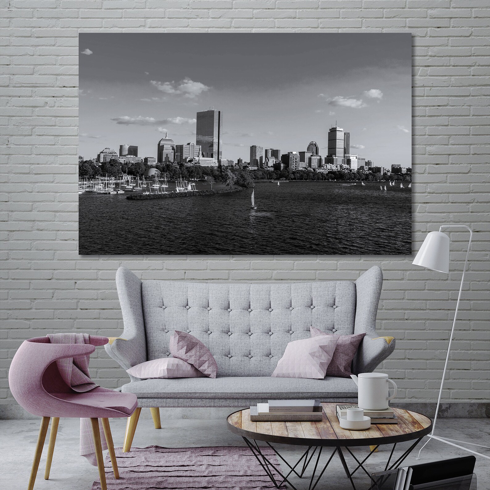 Boston print Boston wall art Boston canvas Boston wall decor | Etsy